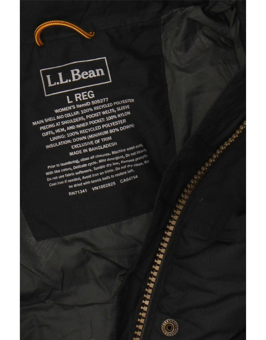 L.L.Bean Womens Hooded Padded Jacket UK 16 Large Grey Polyester