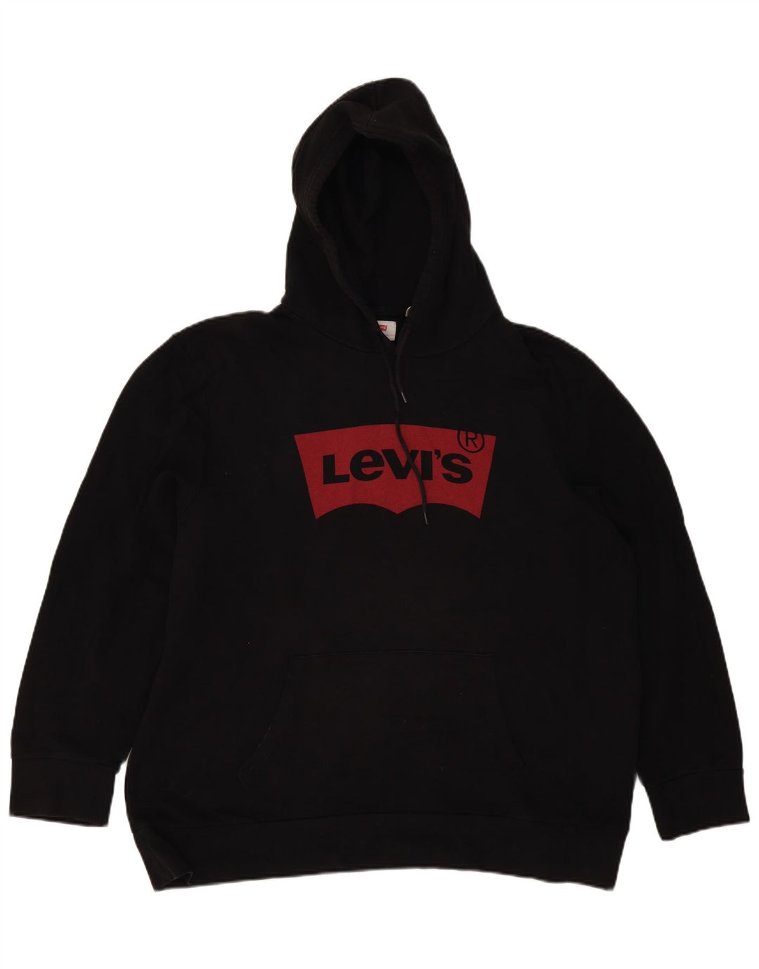 Levi's Mens Graphic Hoodie Jumper 2XL Black Cotton