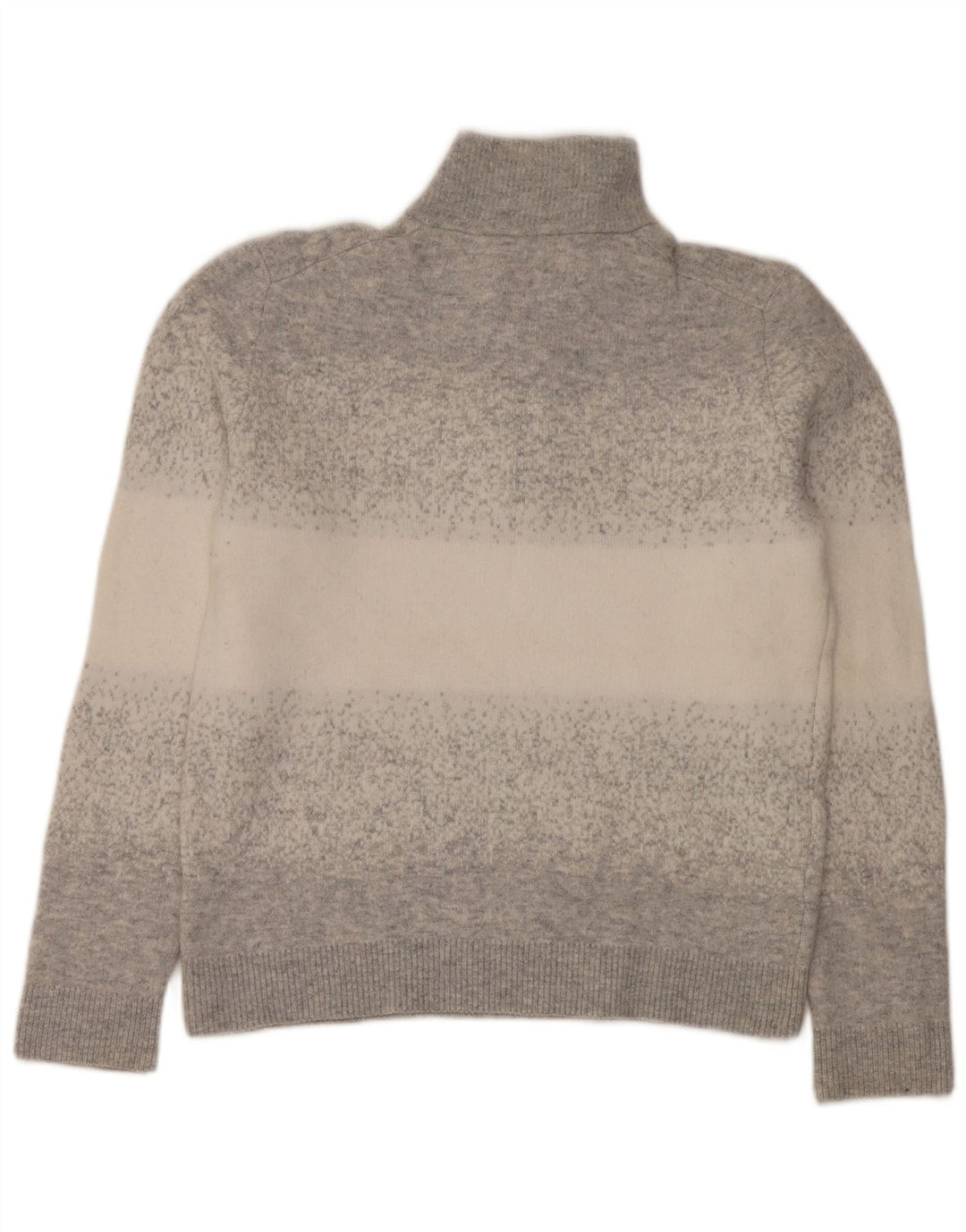 Reiss Mens Zip Neck Jumper Sweater Small Grey Flecked Polyamide