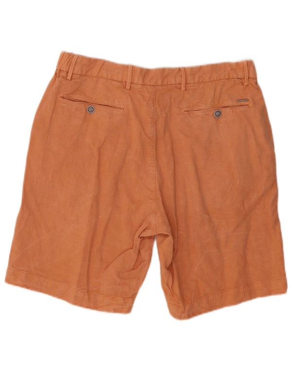 Massimo Dutti Mens Chino Shorts EU 42 Large W32  Orange Cotton