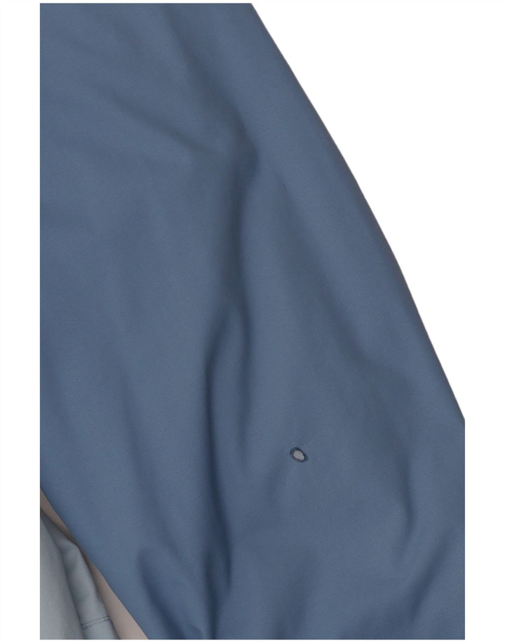 COLUMBIA Womens Oversized Hooded Rain Jacket UK 18 XL Blue Colourblock