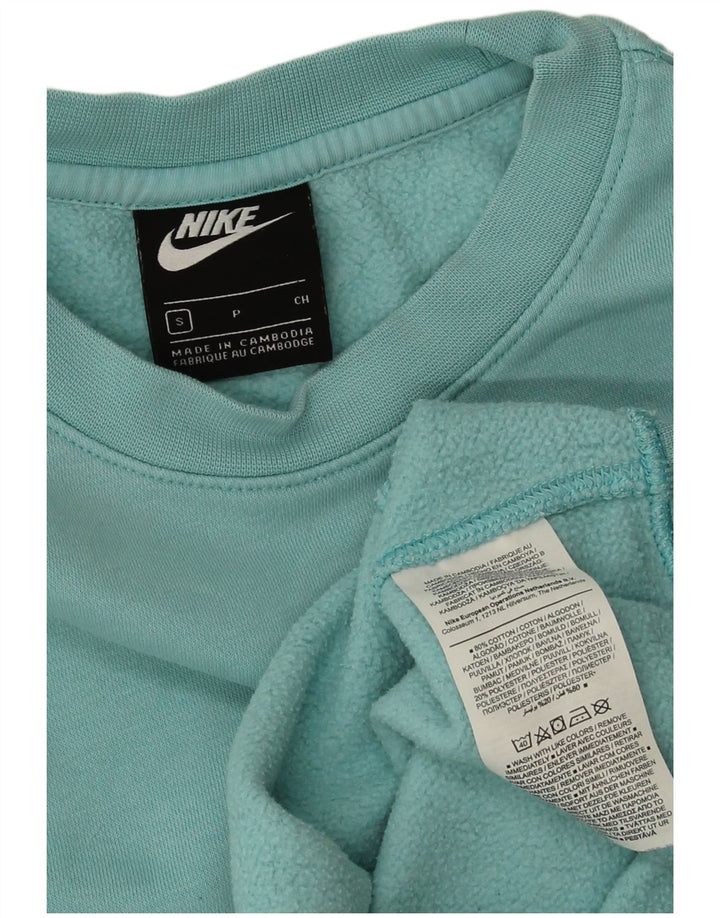 Nike Mens Sweatshirt Jumper Small Turquoise Cotton