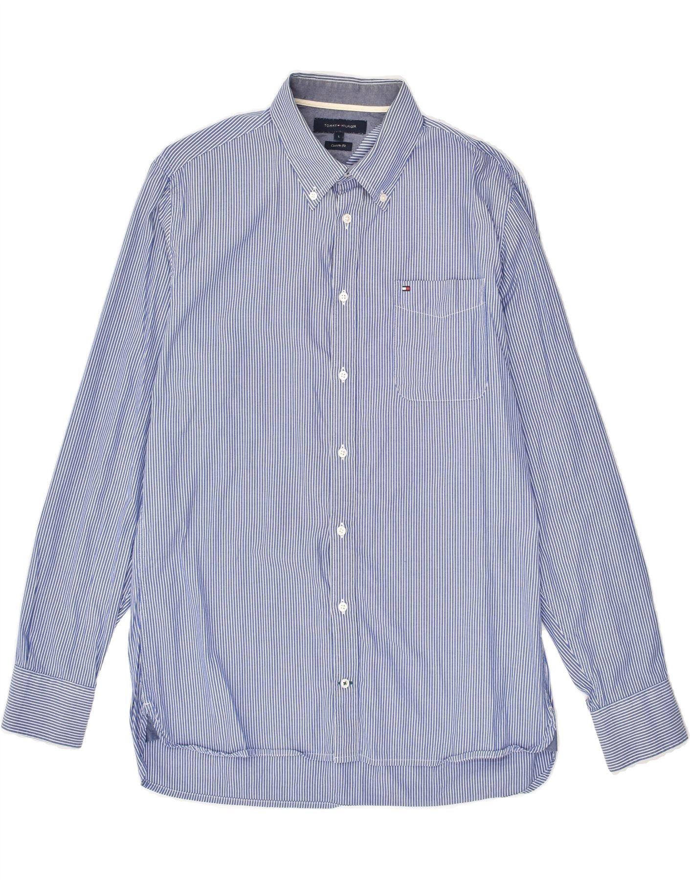 NAUTICA Mens 80'S Two Ply Short Sleeve Shirt XL Blue Check Cotton