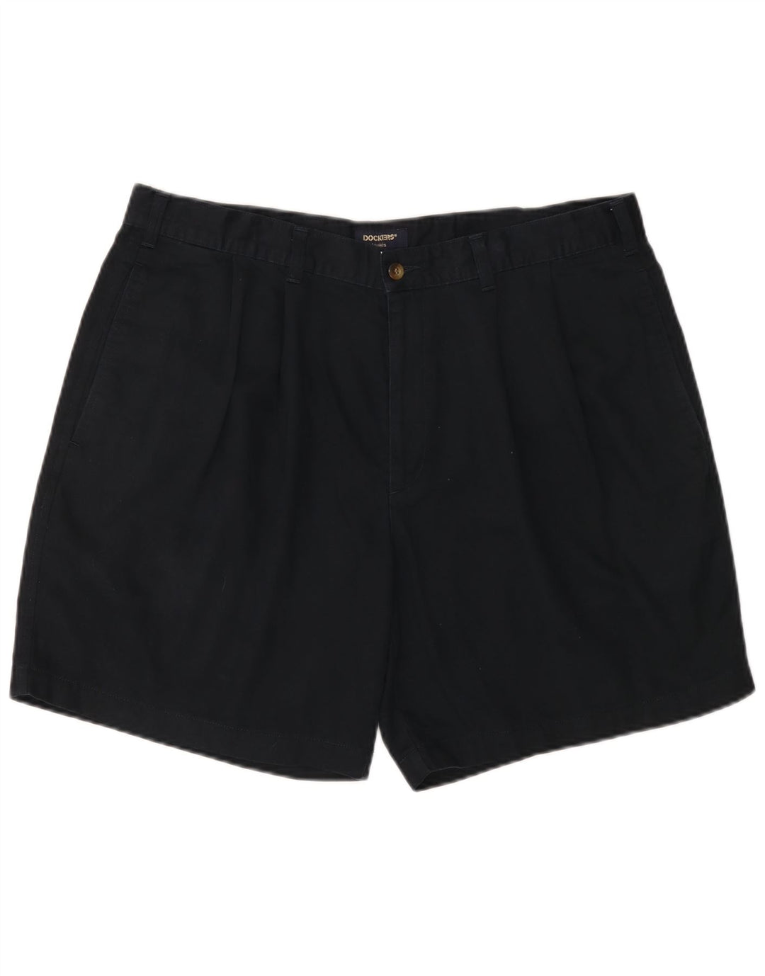Dockers Mens Khakis Chino Shorts W38 XL Navy Blue Cotton
