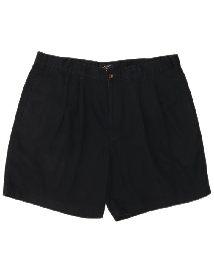 Dockers Mens Khakis Chino Shorts W38 XL Navy Blue Cotton