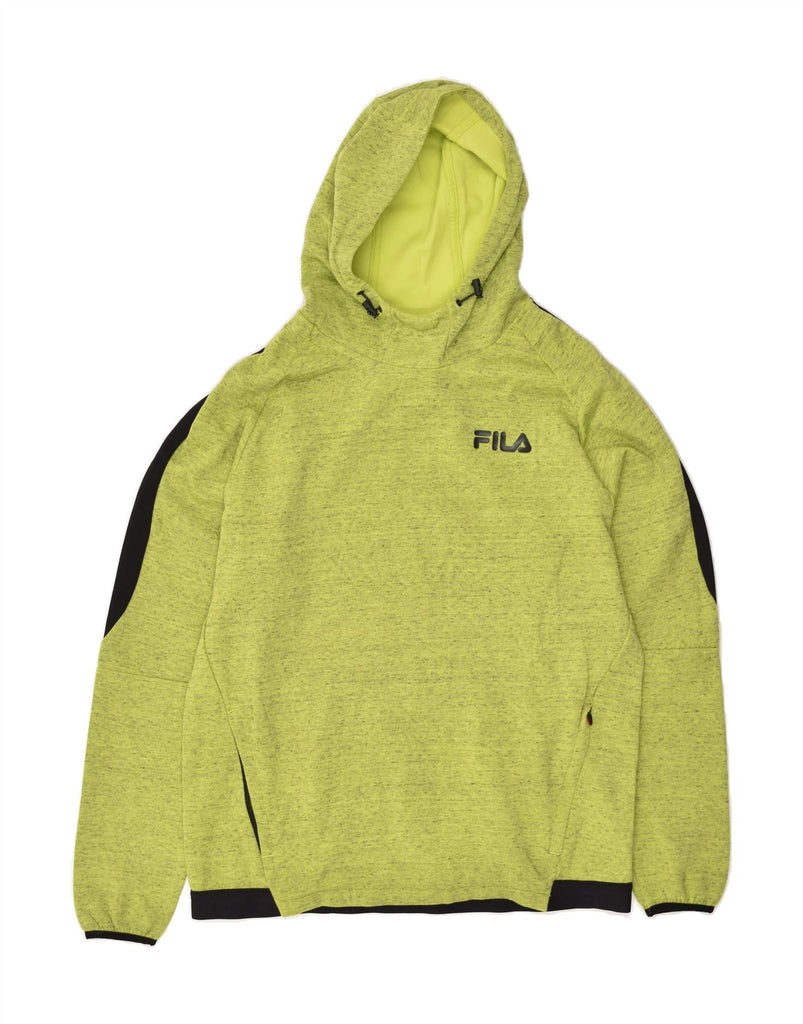 FILA Mens Hoodie Jumper XL Green Flecked Cotton | Vintage Fila | Thrift | Second-Hand Fila | Used Clothing | Messina Hembry 