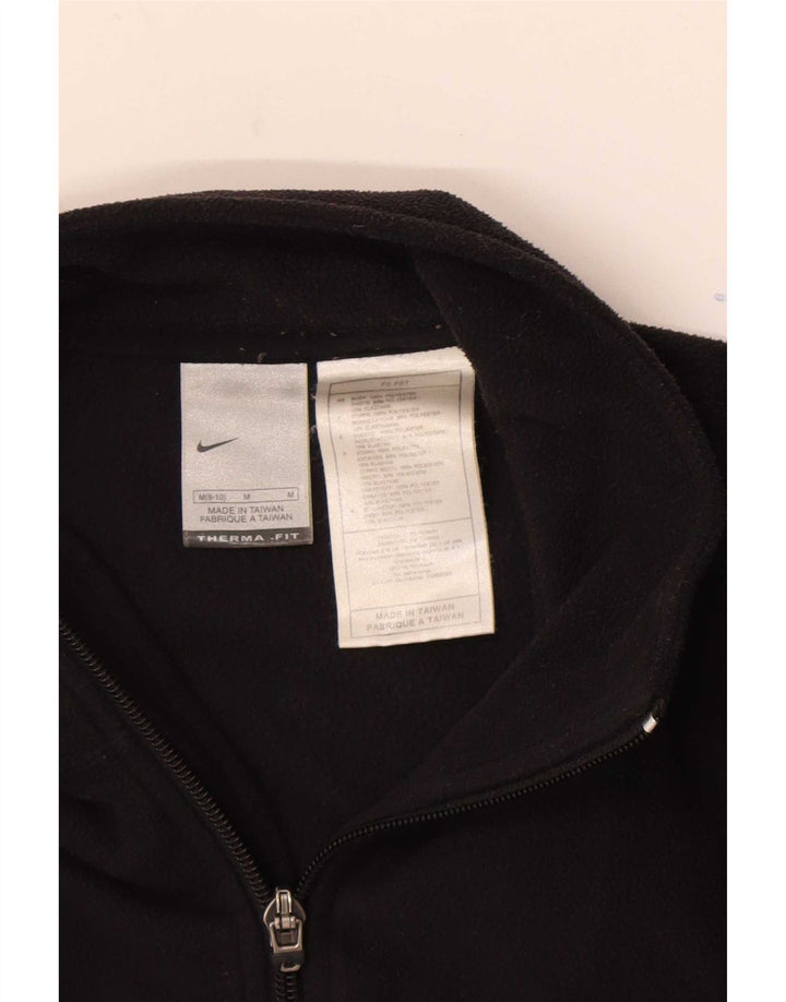 Nike Womens Fleece Jacket US 8/10 Medium Black Polyester