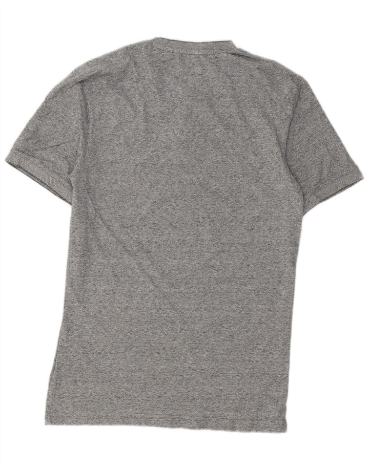 SUPERDRY Mens T-Shirt Top Large Grey Flecked Cotton