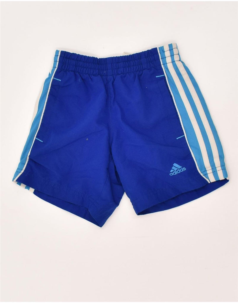 ADIDAS Boys Sport Shorts 7-8 Years Blue Polyester | Vintage Adidas | Thrift | Second-Hand Adidas | Used Clothing | Messina Hembry 