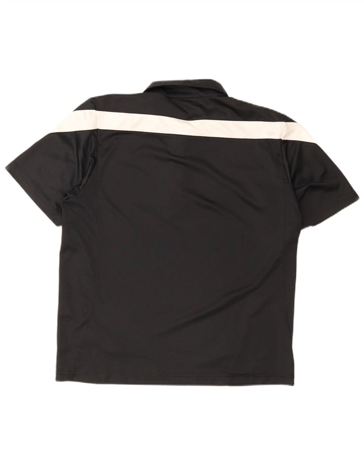 Nike Mens Polo Shirt UK 39/41 Medium Black Colourblock