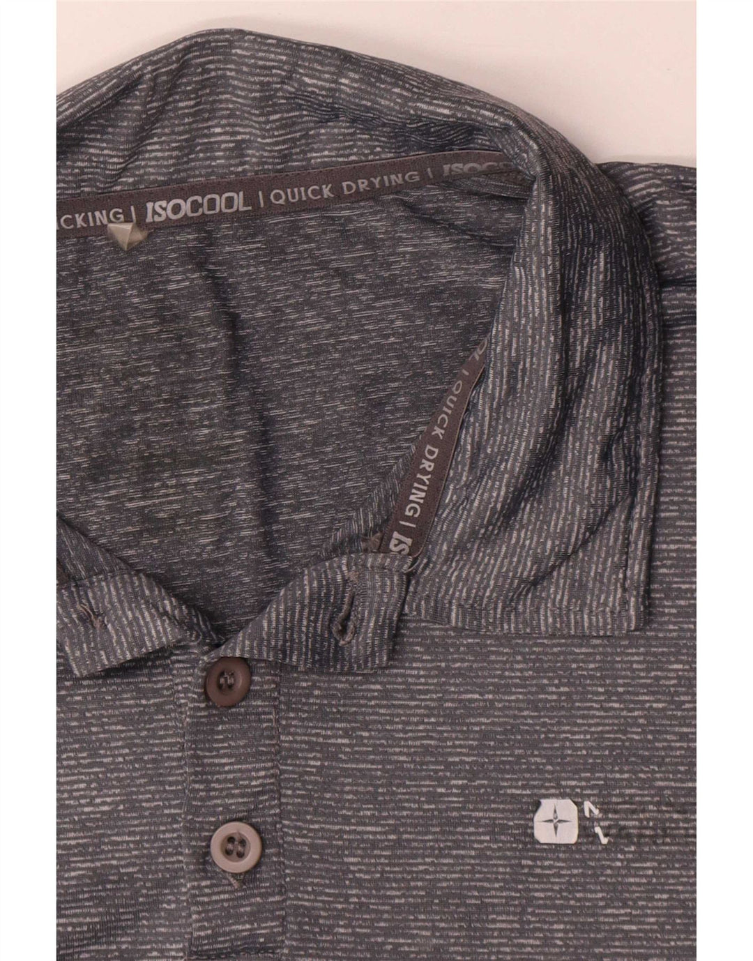 Mountain Warehouse Mens Polo Shirt XL Grey Flecked Nylon
