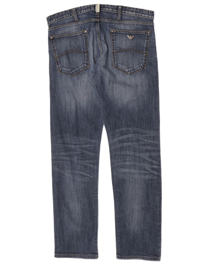 Armani Womens Slim Jeans W33 L31 Blue Cotton