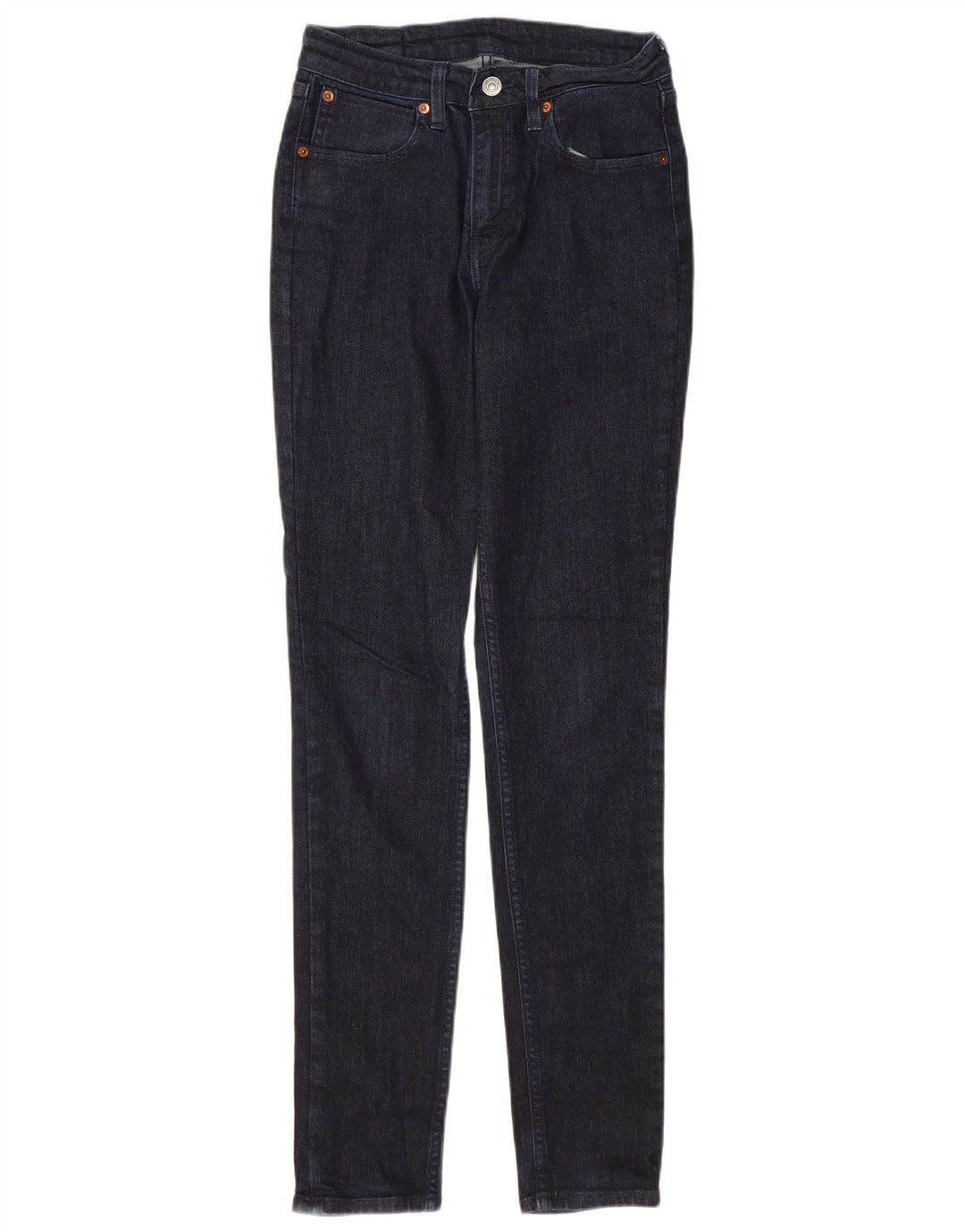 LEVI'S Womens Skinny Jeans W27 L32 Navy Blue Cotton