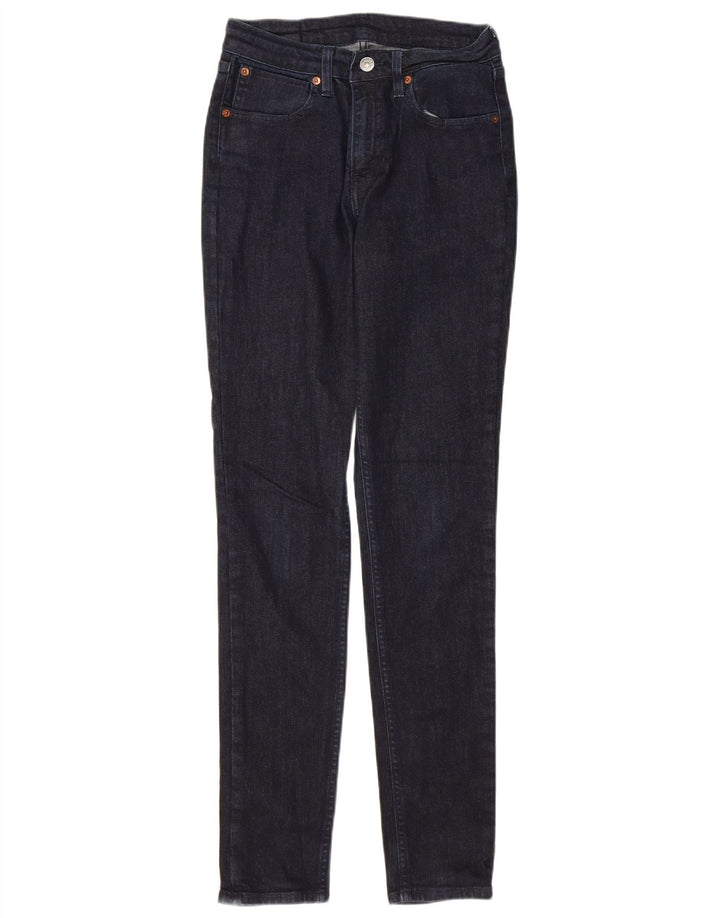 LEVI'S Womens Skinny Jeans W27 L32 Navy Blue Cotton