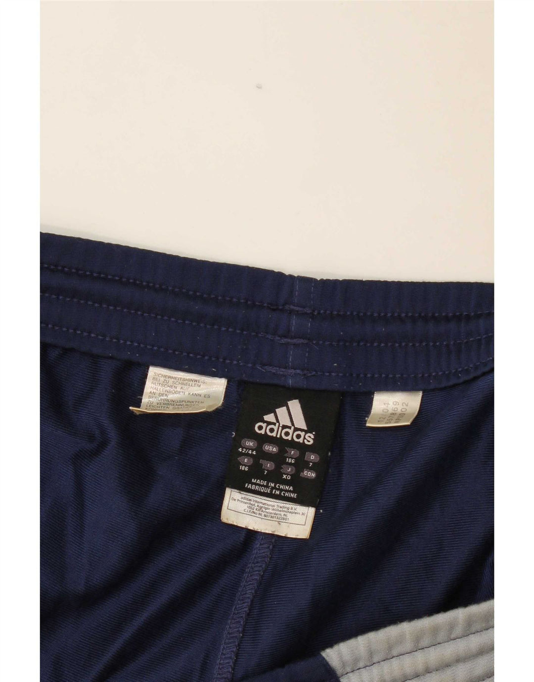 Adidas Mens Tracksuit Trousers 2XL Navy Blue Colourblock Polyester