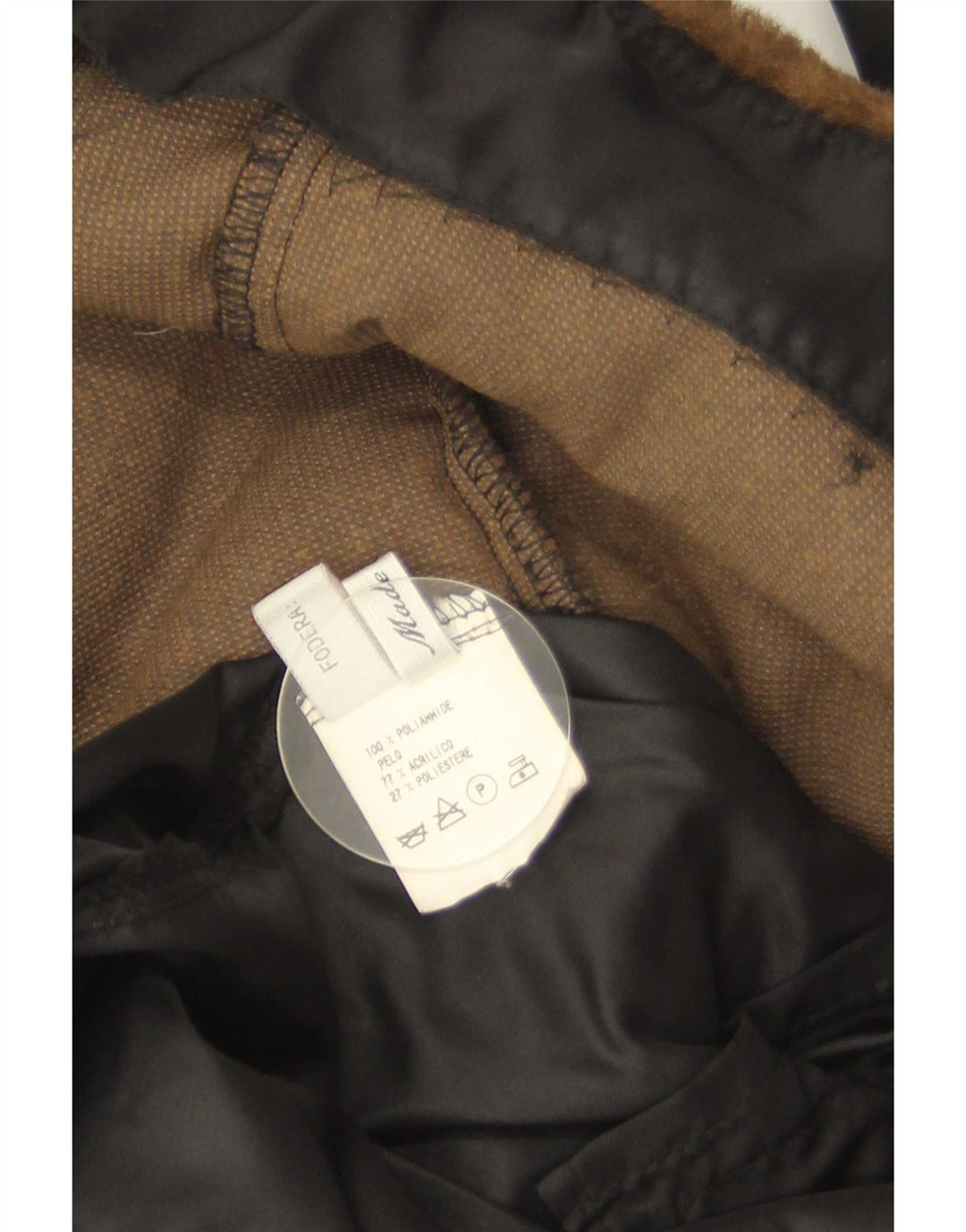 Vintage Womens Sherpa Overcoat IT 42 Medium Black Polyamide