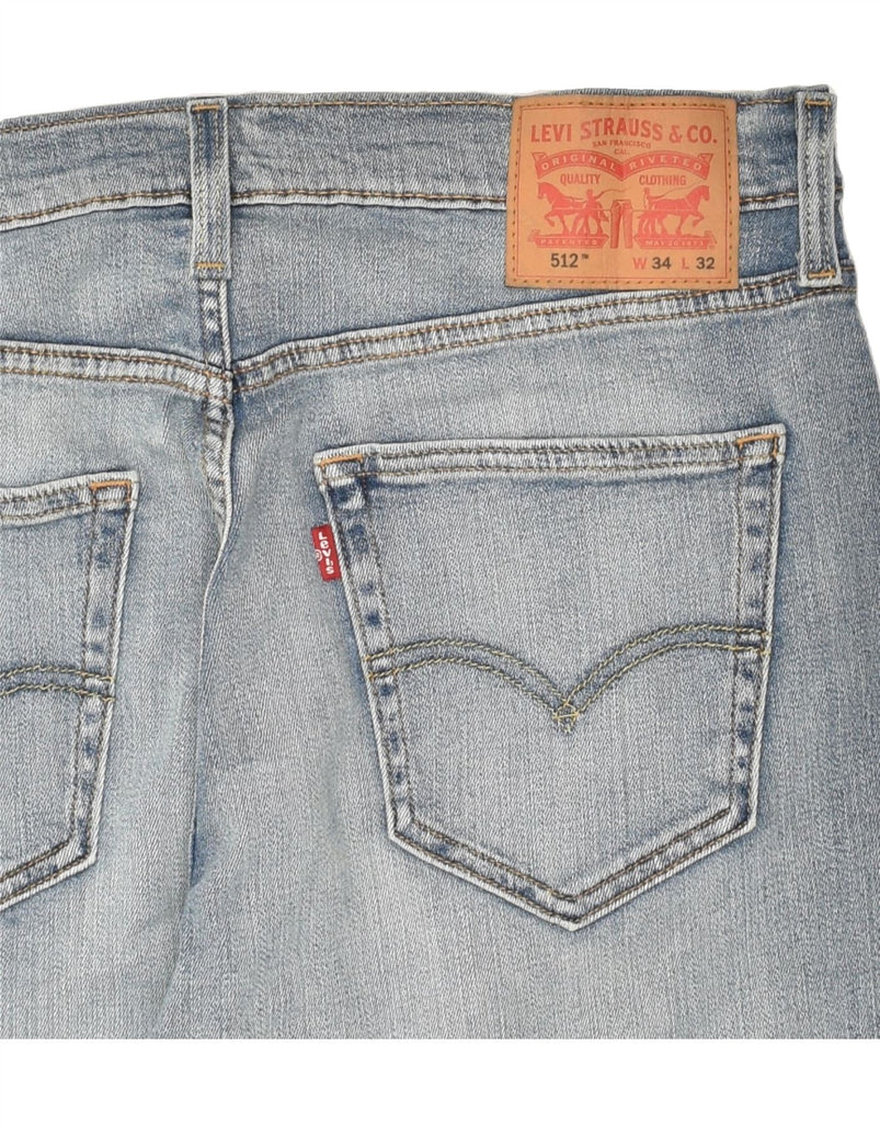 LEVI'S Mens 512 Slim Jeans W34 L32 Blue Cotton | Vintage Levi's | Thrift | Second-Hand Levi's | Used Clothing | Messina Hembry 