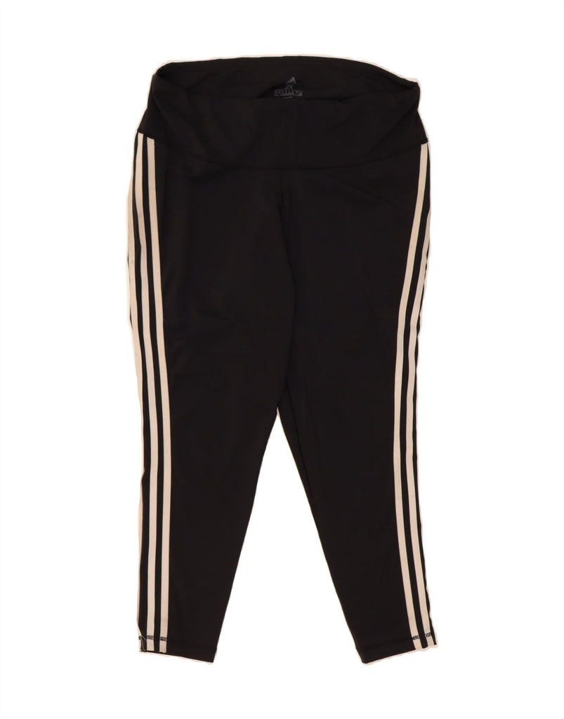 ADIDAS Womens Capri Leggings UK 24/26 2XL  Black Vintage Adidas and Second-Hand Adidas from Messina Hembry 