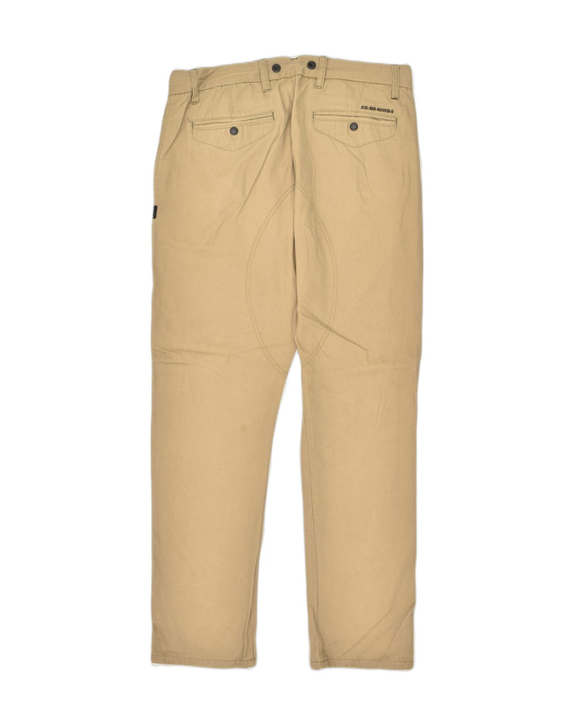 JACK & JONES Mens Slim Chino Trousers W34 L34 Beige Cotton | Vintage Jack & Jones | Thrift | Second-Hand Jack & Jones | Used Clothing | Messina Hembry 