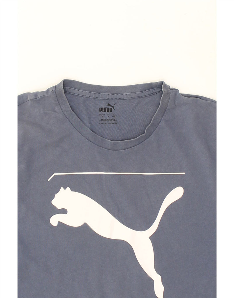 PUMA Mens Graphic T-Shirt Top Small Grey | Vintage Puma | Thrift | Second-Hand Puma | Used Clothing | Messina Hembry 