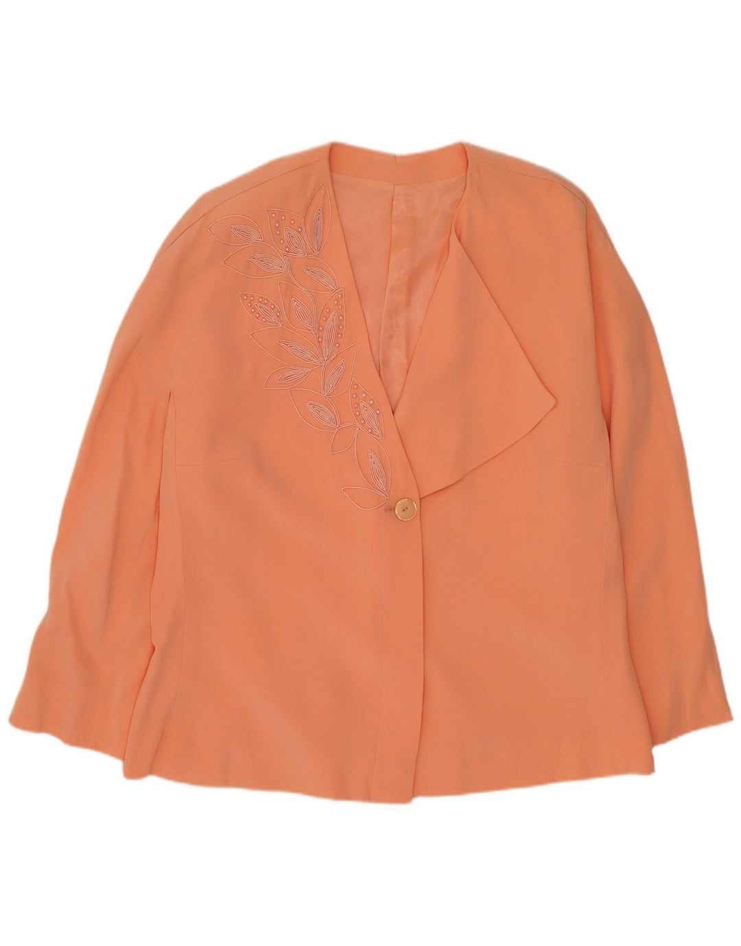 Vintage Womens 1 Button Blazer Jacket UK 16 Large Orange
