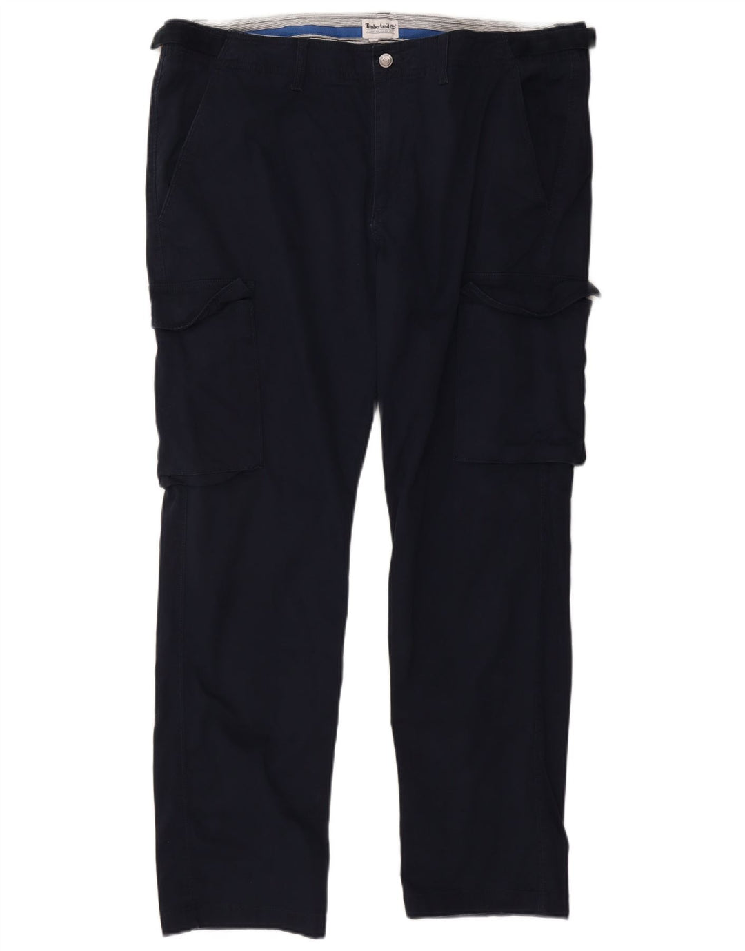 TIMBERLAND Mens Straight Cargo Trousers W42 L31 Navy Blue
