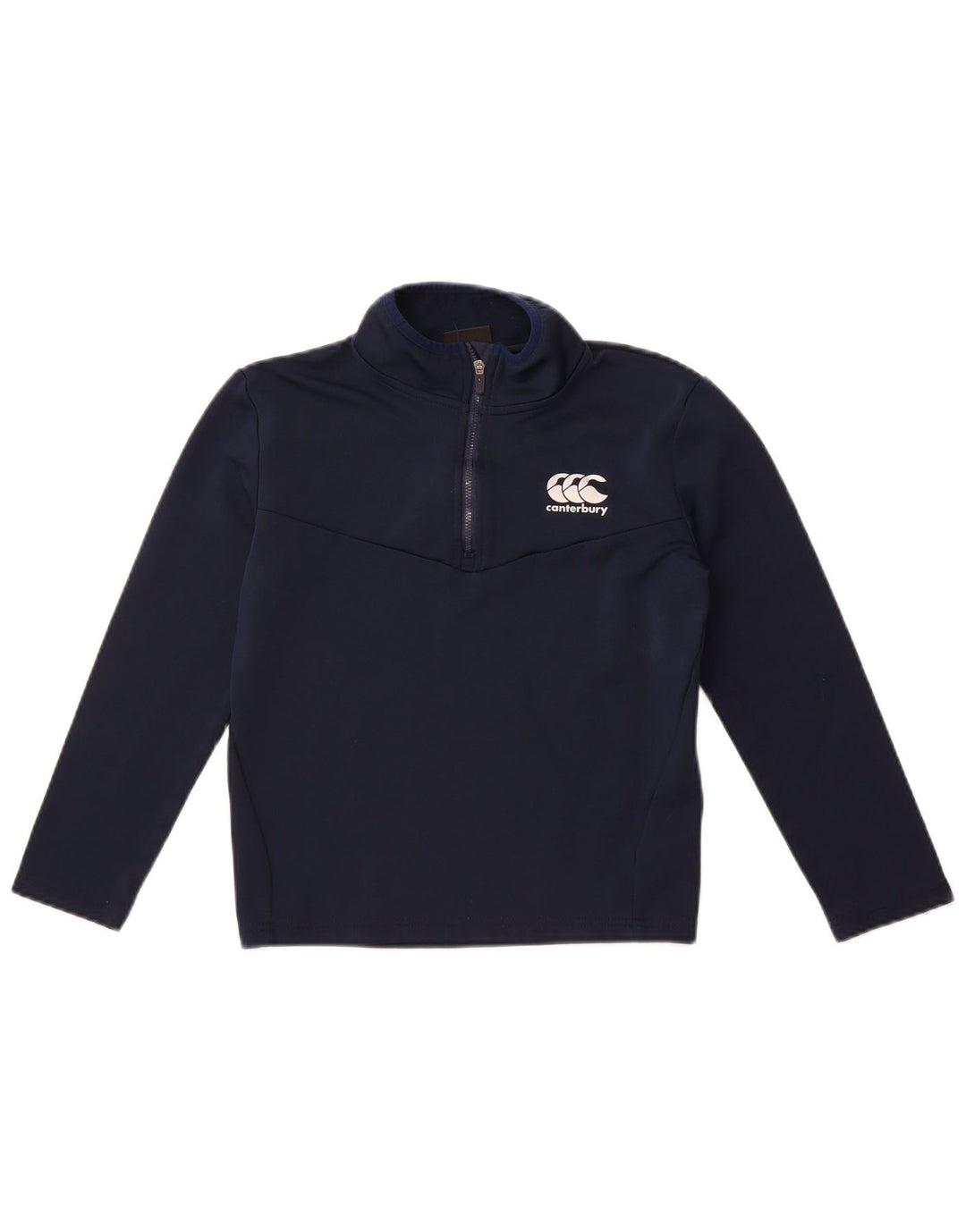 Canterbury Boys Zip Neck Pullover Tracksuit Top 9-10 Years Navy Blue