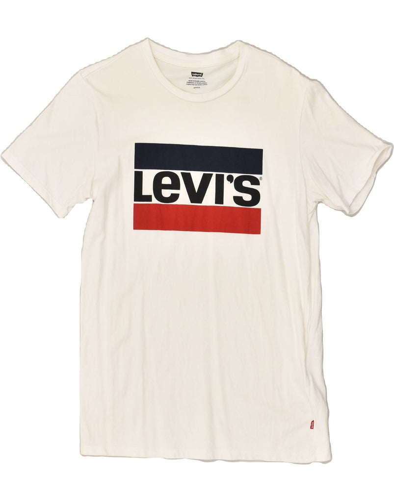 LEVI'S Mens Graphic T-Shirt Top Small White Cotton | Vintage Levi's | Thrift | Second-Hand Levi's | Used Clothing | Messina Hembry 