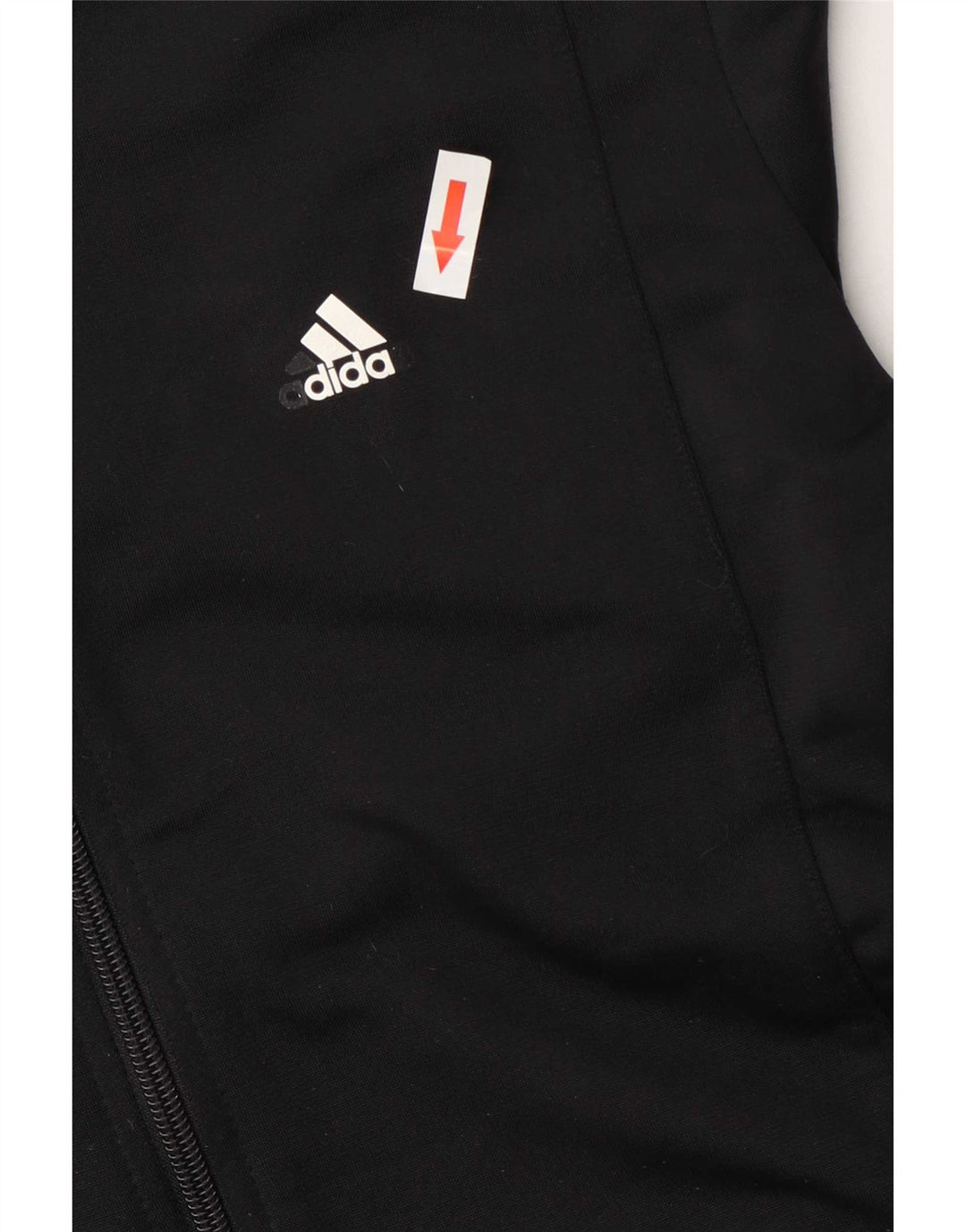 Adidas Womens Tracksuit Top Jacket UK 8/10 Small Black Polyester