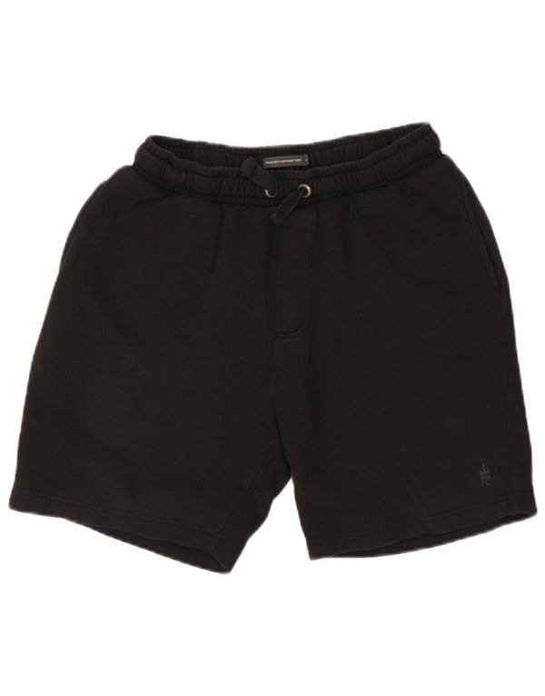 French Connection Mens Sport Shorts Medium Black Cotton