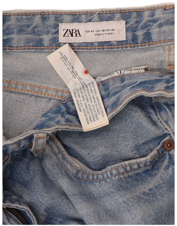 Zara Womens Straight Jeans EU 42 Large W32 L34 Blue Cotton