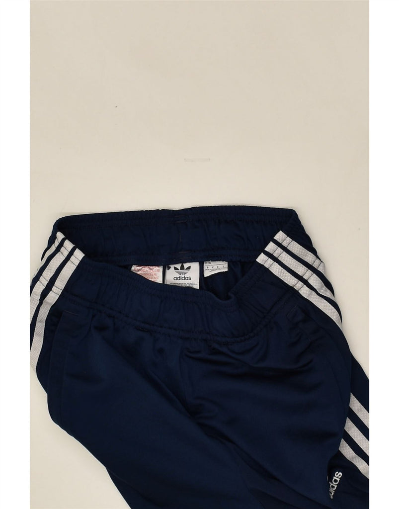 ADIDAS Girls Tracksuit Trousers Joggers 12-13 Years Navy Blue Polyester | Vintage Adidas | Thrift | Second-Hand Adidas | Used Clothing | Messina Hembry 