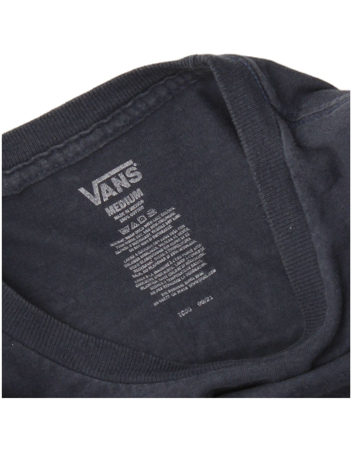 Vans Mens Graphic T-Shirt Top Medium Navy Blue