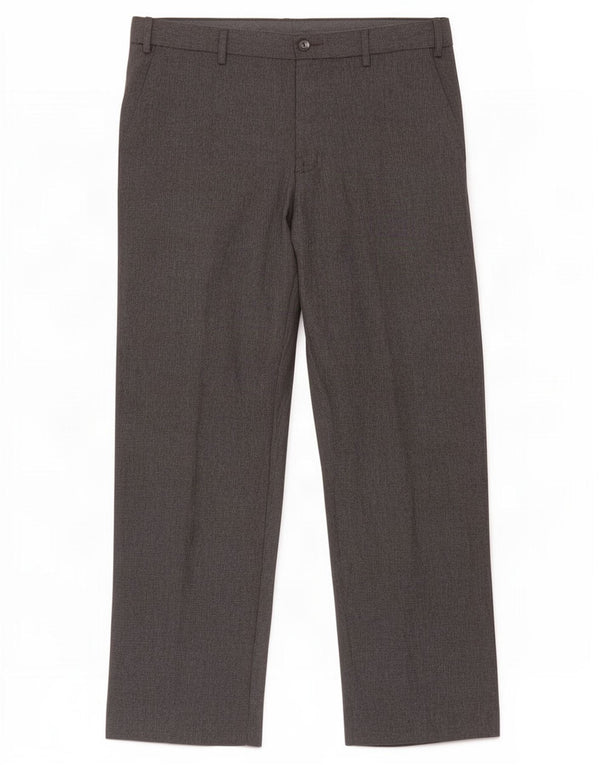 Marks & Spencer Mens Regular Suit Trousers W34 L31 Grey Polyester
