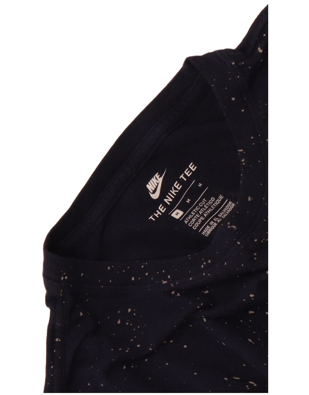 Nike Mens Athletic Cut Graphic T-Shirt Top Medium Navy Blue Flecked