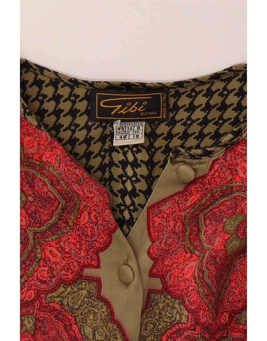 Gibi Womens Shirt Blouse UK 10 Small Multicoloured Floral Silk