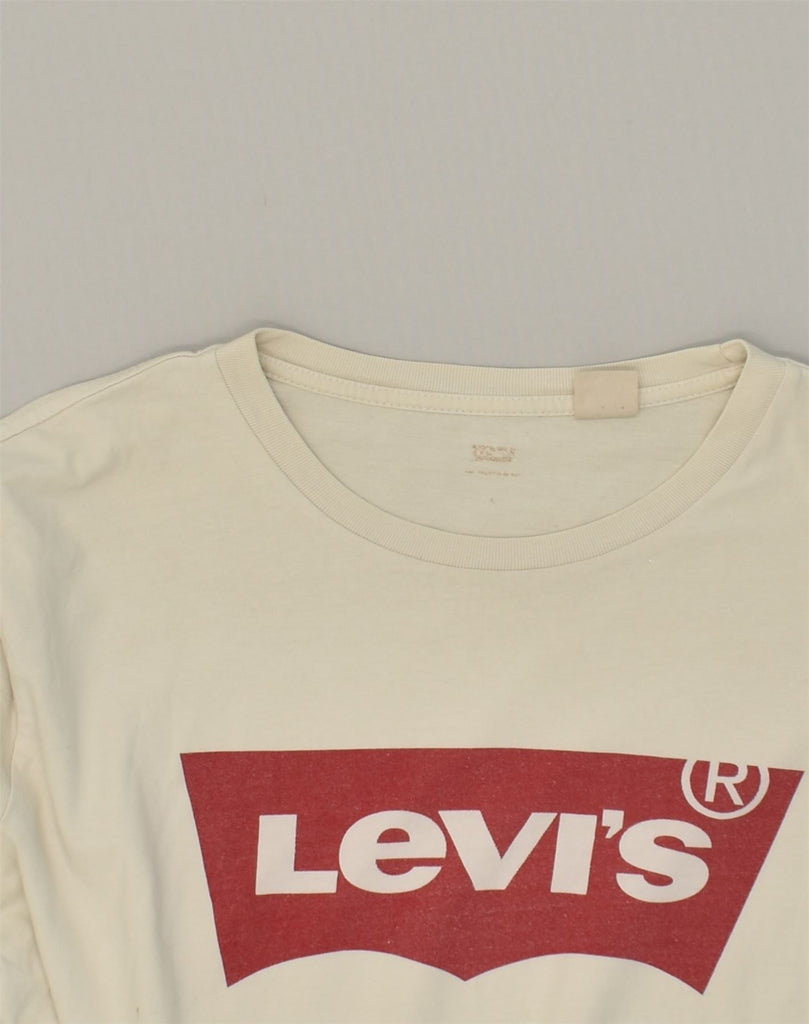 LEVI'S Mens Graphic T-Shirt Top Large Off White Cotton | Vintage Levi's | Thrift | Second-Hand Levi's | Used Clothing | Messina Hembry 