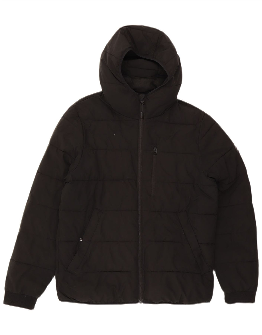 Abercrombie & Fitch Mens Hooded Padded Jacket UK 38 Medium Black