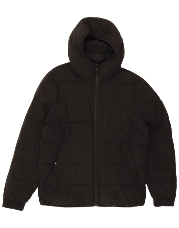 Abercrombie & Fitch Mens Hooded Padded Jacket UK 38 Medium Black