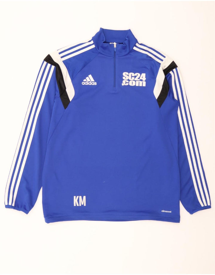 ADIDAS Mens SV Mattsies Graphic Pullover Tracksuit Top Large Blue Vintage Adidas and Second-Hand Adidas from Messina Hembry 