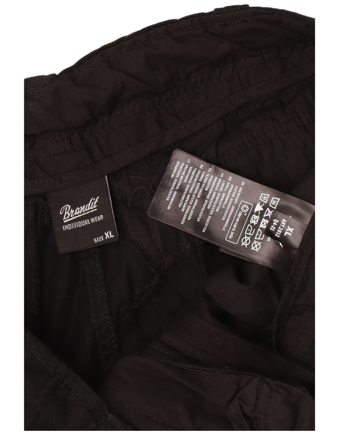 Brandit Mens Cargo Shorts XL W36  Black Cotton