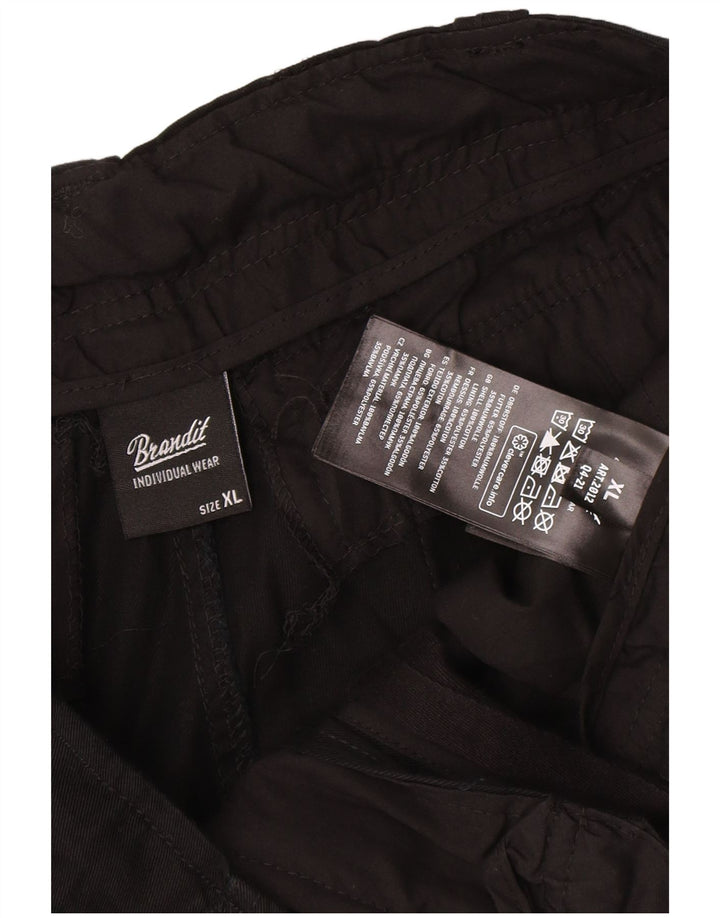 Brandit Mens Cargo Shorts XL W36  Black Cotton