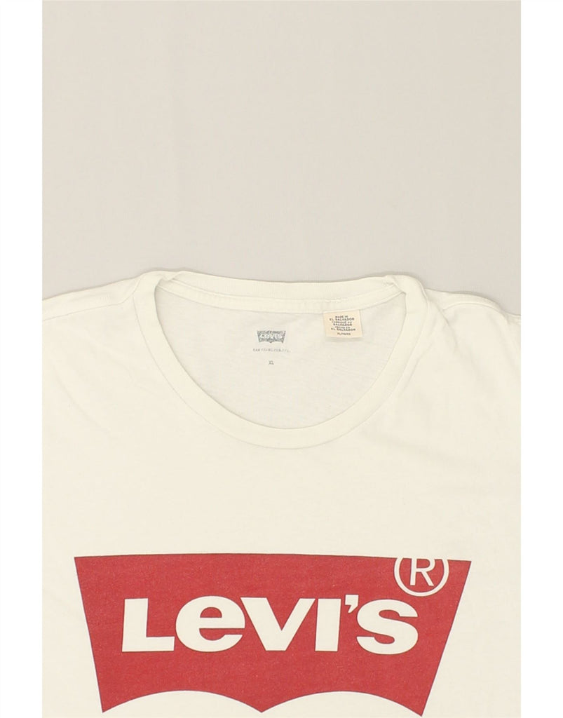 LEVI'S Mens Graphic T-Shirt Top XL White Cotton | Vintage Levi's | Thrift | Second-Hand Levi's | Used Clothing | Messina Hembry 