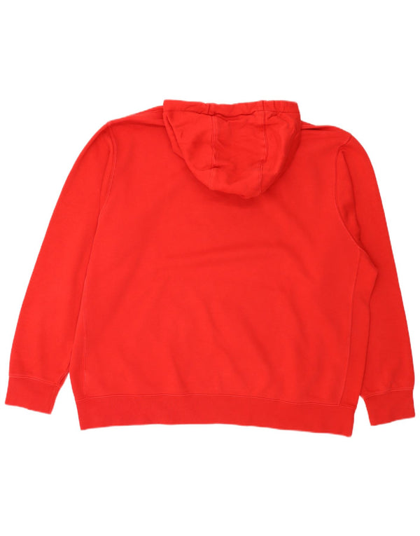 Nike Mens Hoodie Jumper 2XL Red Cotton