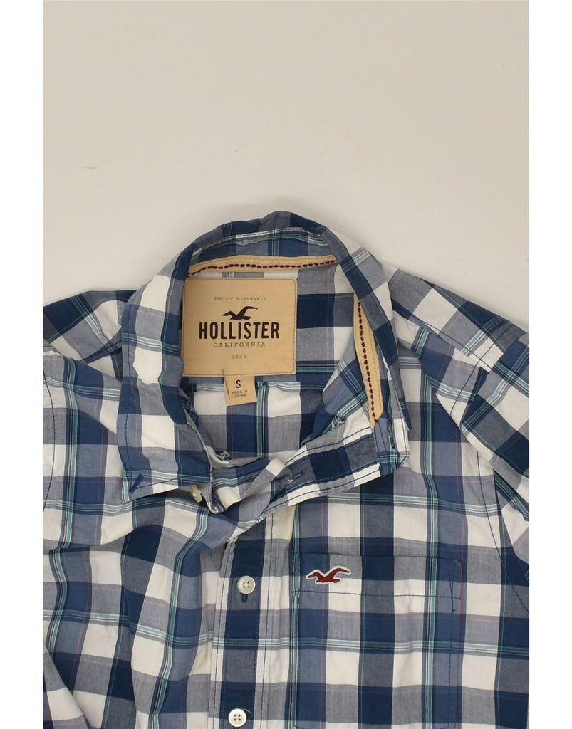 HOLLISTER Mens Shirt Small Blue Check Cotton | Vintage Hollister | Thrift | Second-Hand Hollister | Used Clothing | Messina Hembry 