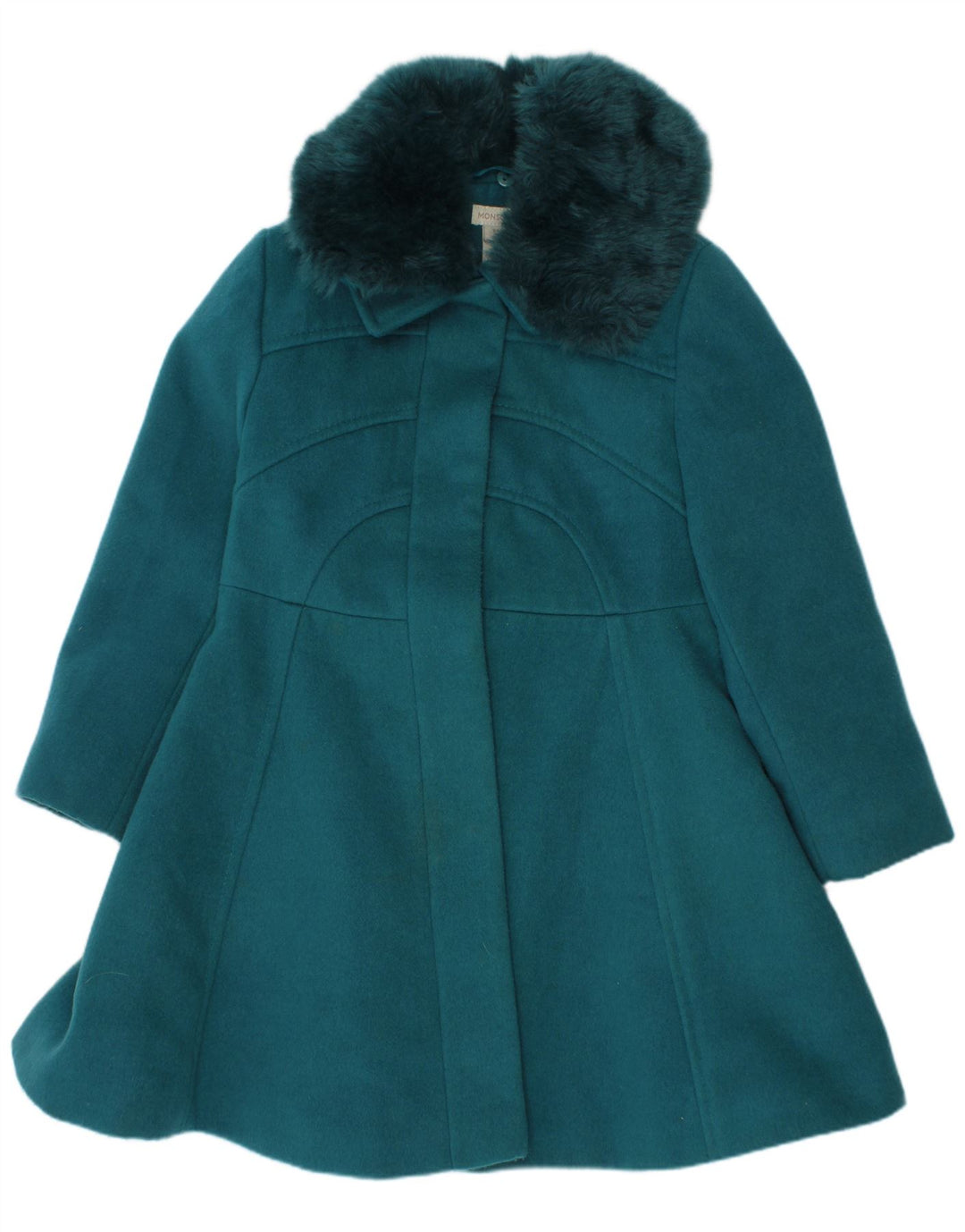 Monsoon Girls Overcoat 5-6 Years Turquoise Polyester