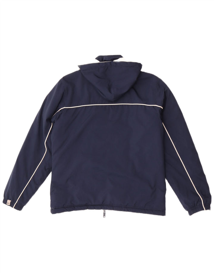 Nike Womens Hooded Reversible Jacket UK 10/12 Medium Navy Blue Colourblock