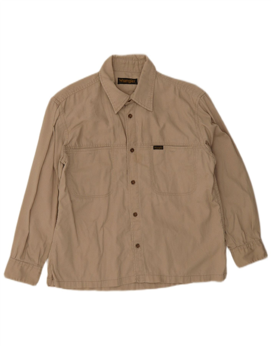 Wrangler Boys Shirt 14-15 Years Large Beige Pinstripe