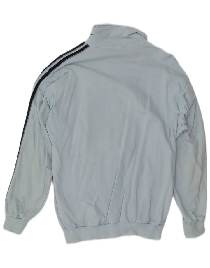 Adidas Mens Tracksuit Top Jacket UK 34/36 Small Blue Cotton