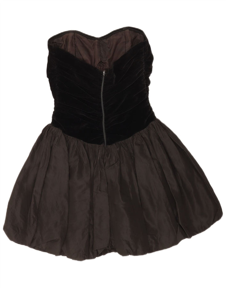 Aria Womens Strapless Dress UK 10 Small Black Colourblock